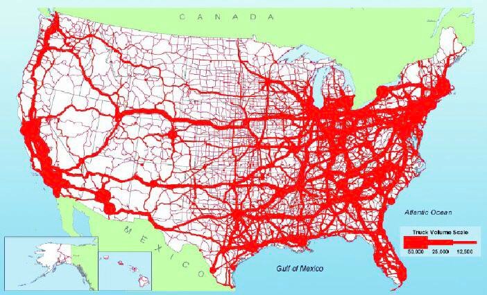 Best freight lanes in USA